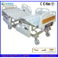 China Suministro de lujo ABS Guardrail Manual de 3 funciones de camas de hospital ajustable